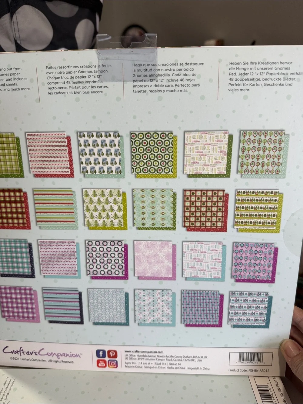 Crafters Companion Nature’s Garden Gnomes Paper Pad & Pearl Cardstock
